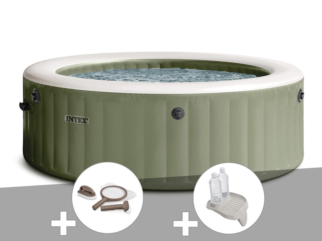 Spa gonflable PureSpa Olive rond Bulles 8 places - Intex