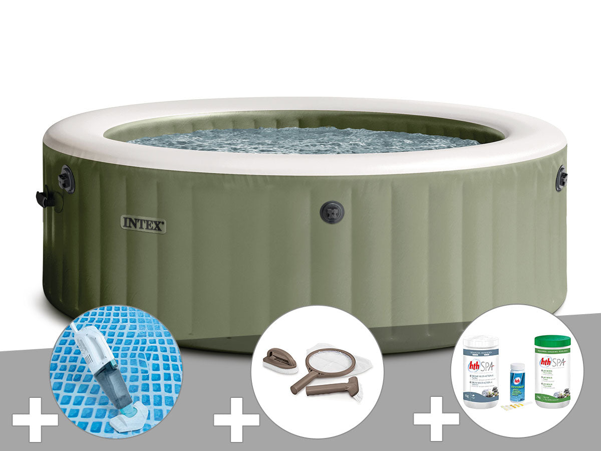 Spa gonflable PureSpa Olive rond Bulles 8 places - Intex