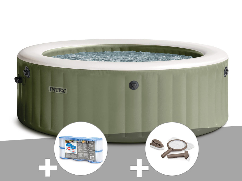 Spa gonflable PureSpa Olive rond Bulles 8 places - Intex