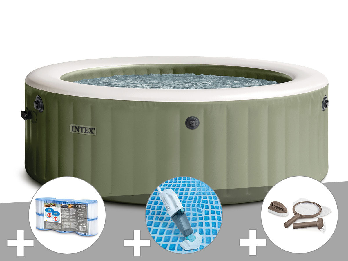 Spa gonflable PureSpa Olive rond Bulles 8 places - Intex