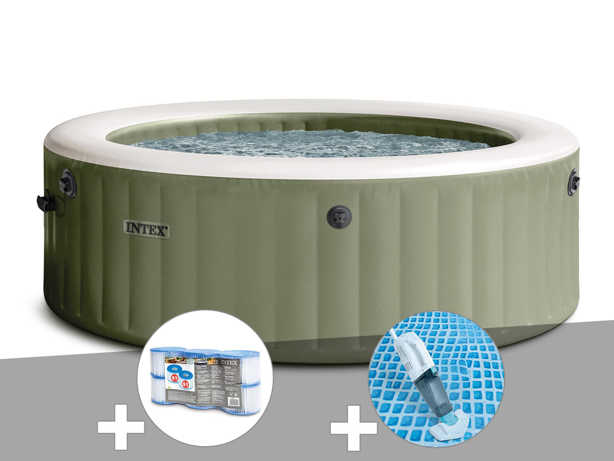 Spa gonflable PureSpa Olive rond Bulles 8 places - Intex
