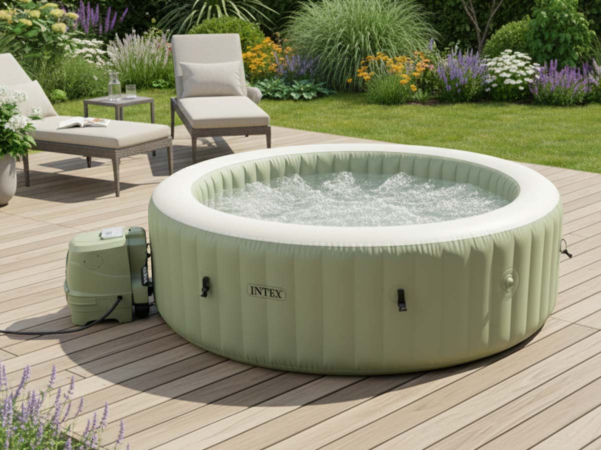 Spa gonflable PureSpa Olive rond Bulles 8 places - Intex