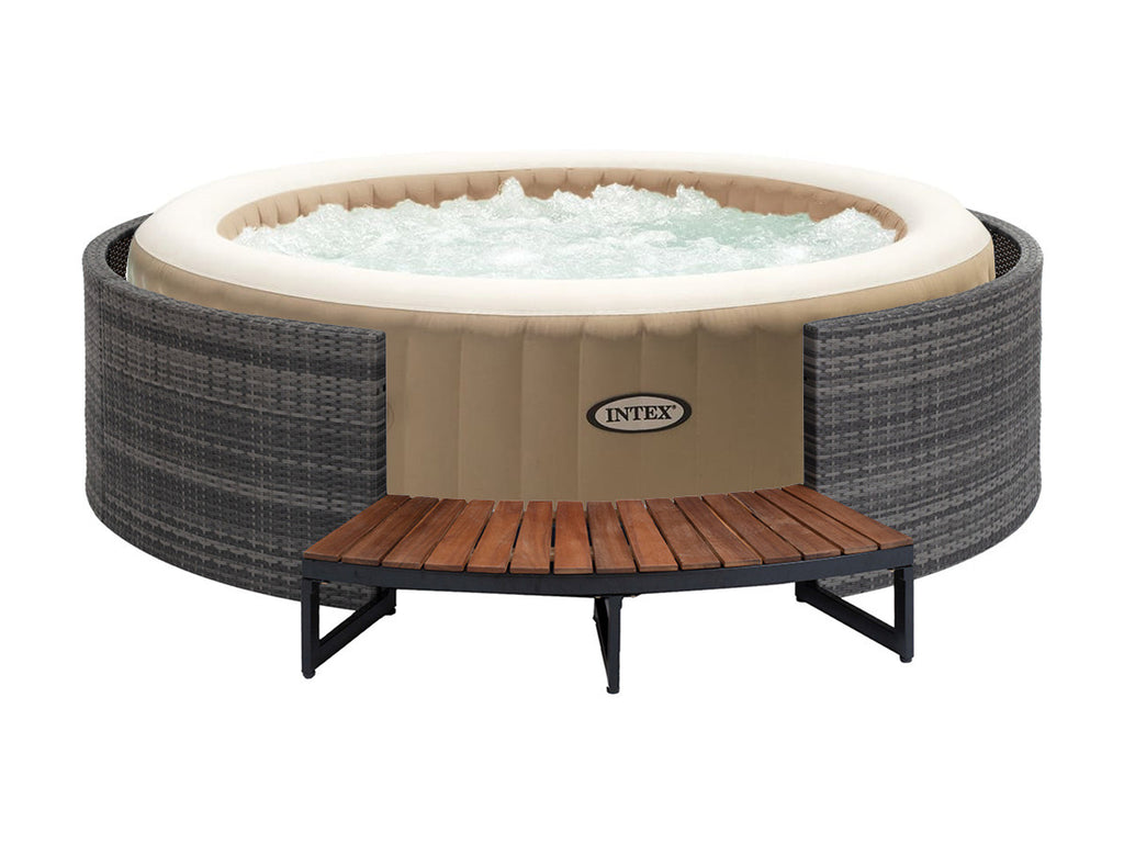 Pack spa gonflable Intex PureSpa Sahara rond Bulles 4 places + Ensemble mobilier Neka