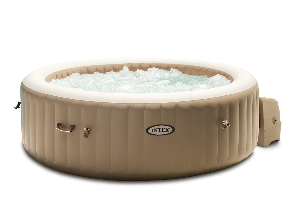 Pack spa gonflable Intex PureSpa Sahara rond Bulles 4 places + Ensemble mobilier Neka
