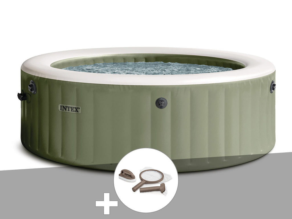 Spa gonflable PureSpa Olive rond Bulles 4 places - Intex