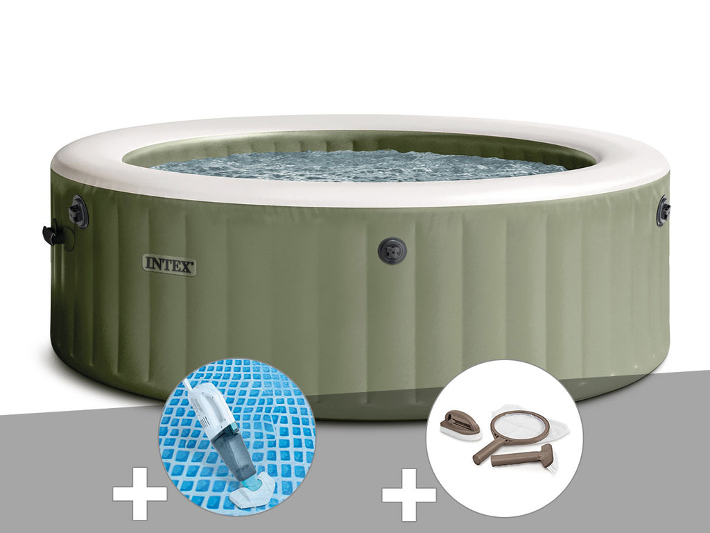 Spa gonflable PureSpa Olive rond Bulles 4 places - Intex
