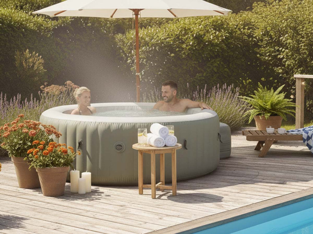 Spa gonflable PureSpa Olive rond Bulles 4 places - Intex