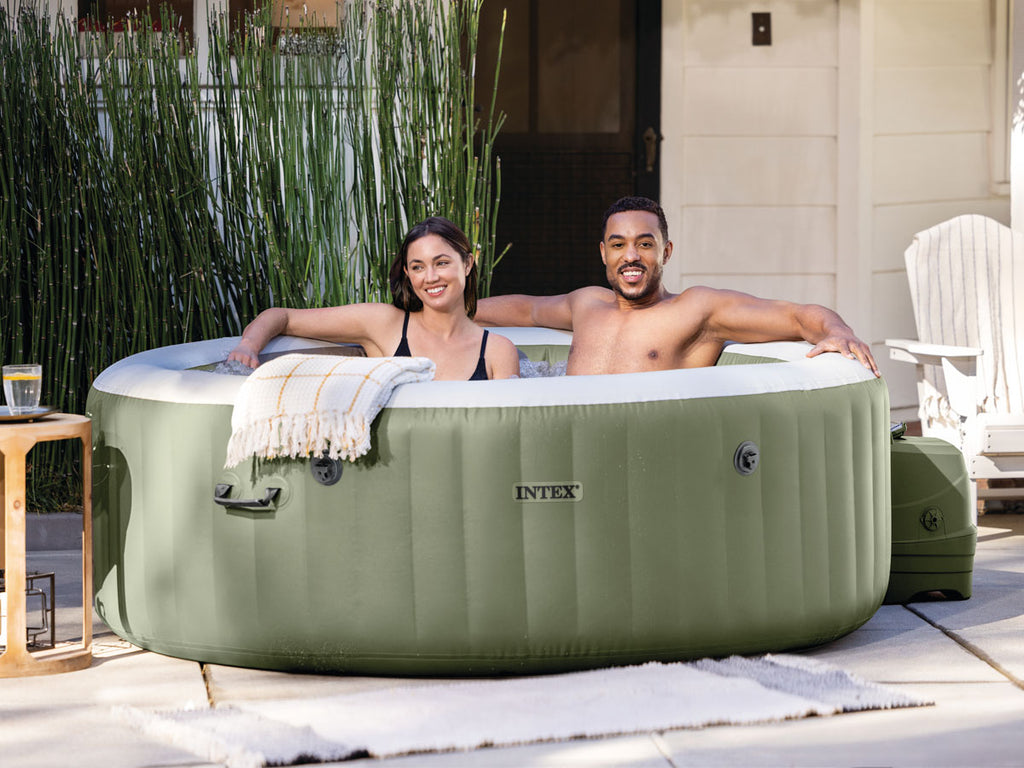 Spa gonflable PureSpa Olive rond Bulles 4 places - Intex