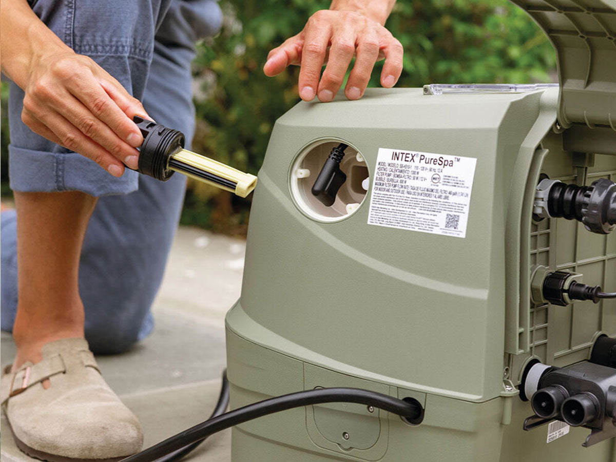 Spa gonflable PureSpa Olive rond Bulles 4 places - Intex