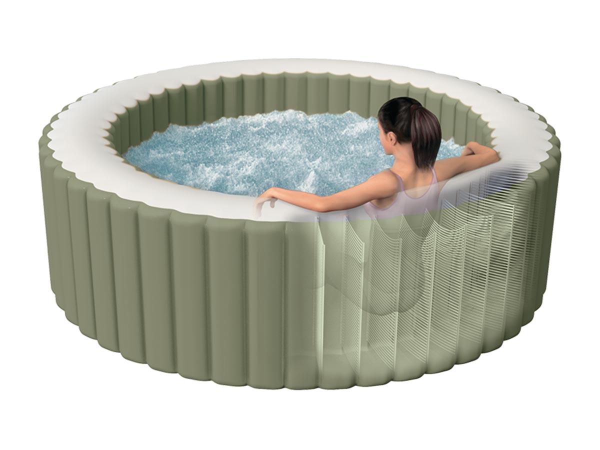 Spa gonflable PureSpa Olive rond Bulles 4 places - Intex