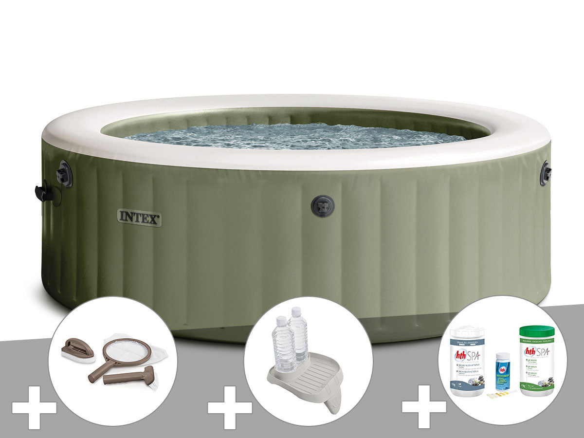 Spa gonflable PureSpa Olive rond Bulles 6 places - Intex