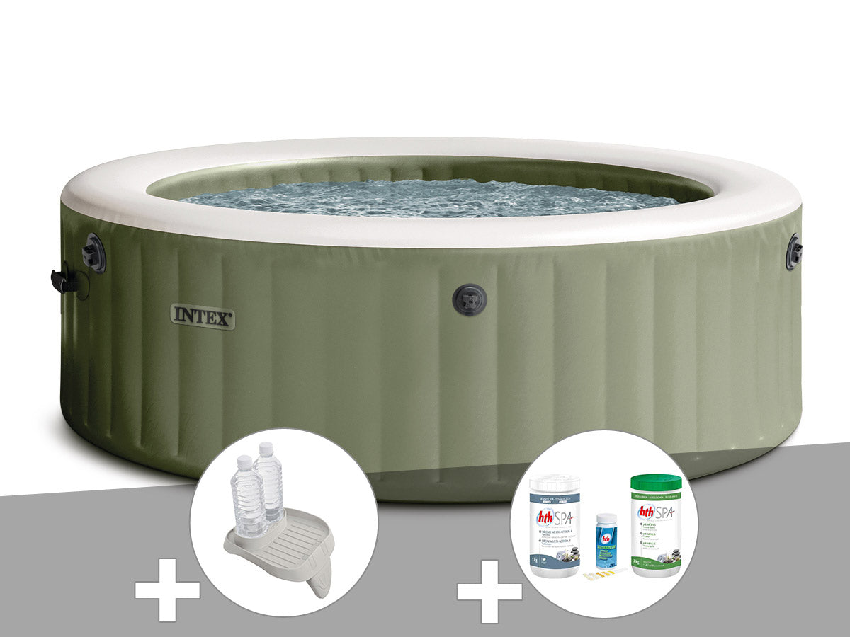 Spa gonflable PureSpa Olive rond Bulles 6 places - Intex