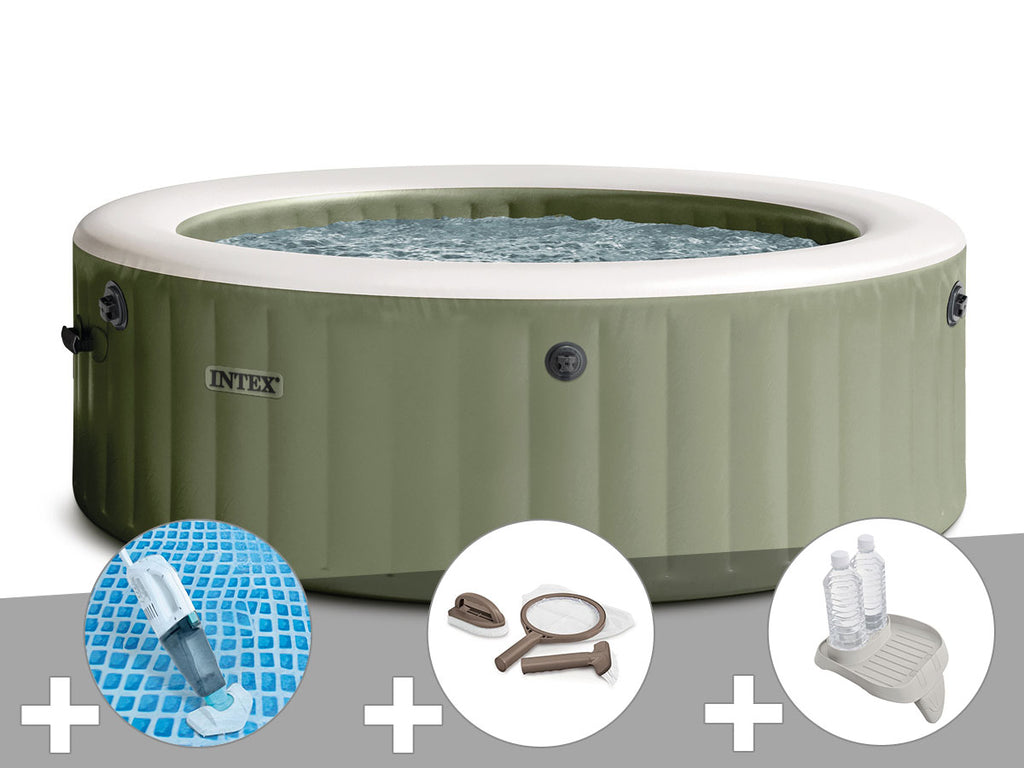 Spa gonflable PureSpa Olive rond Bulles 6 places - Intex