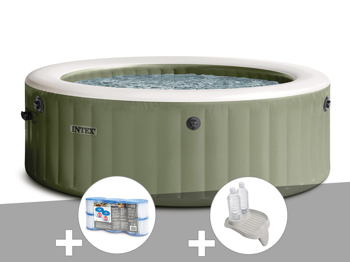 Spa gonflable PureSpa Olive rond Bulles 6 places - Intex