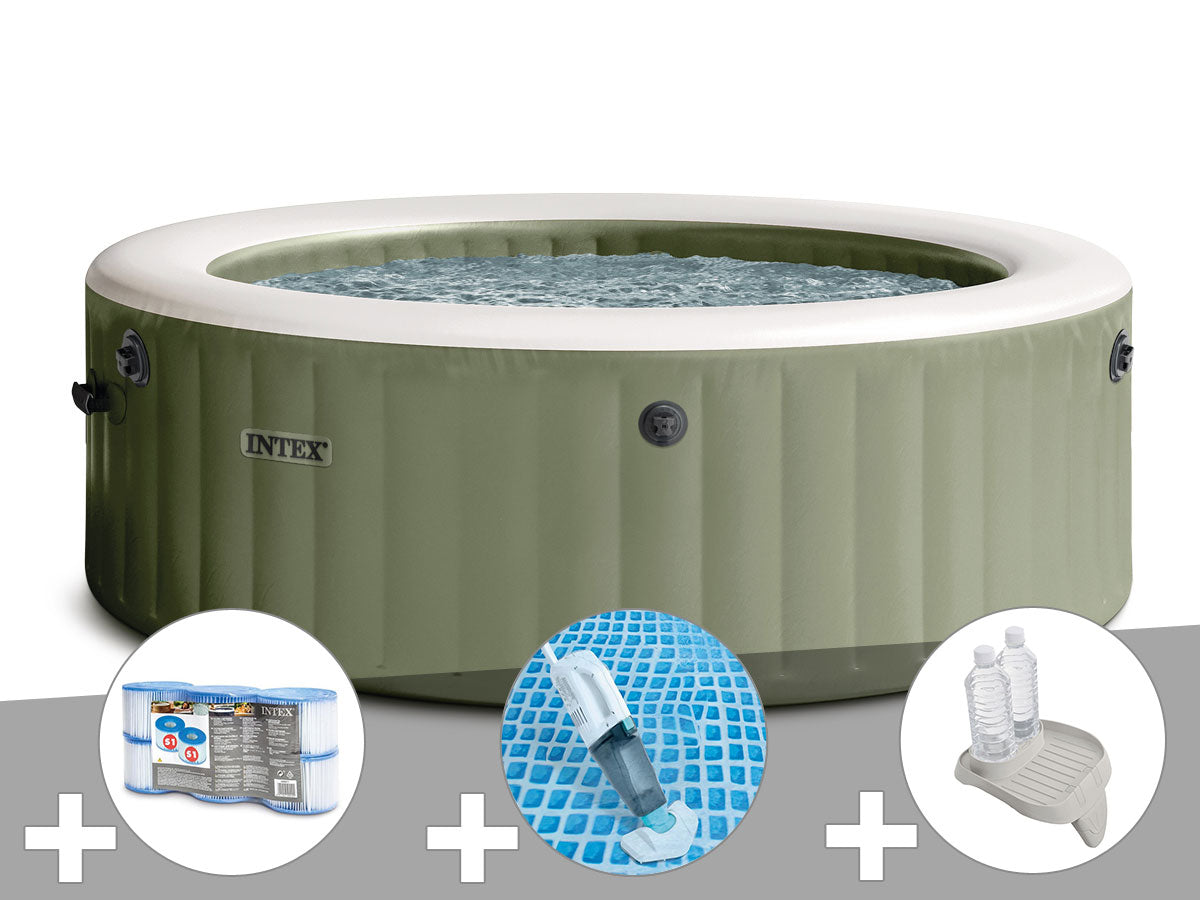 Spa gonflable PureSpa Olive rond Bulles 6 places - Intex