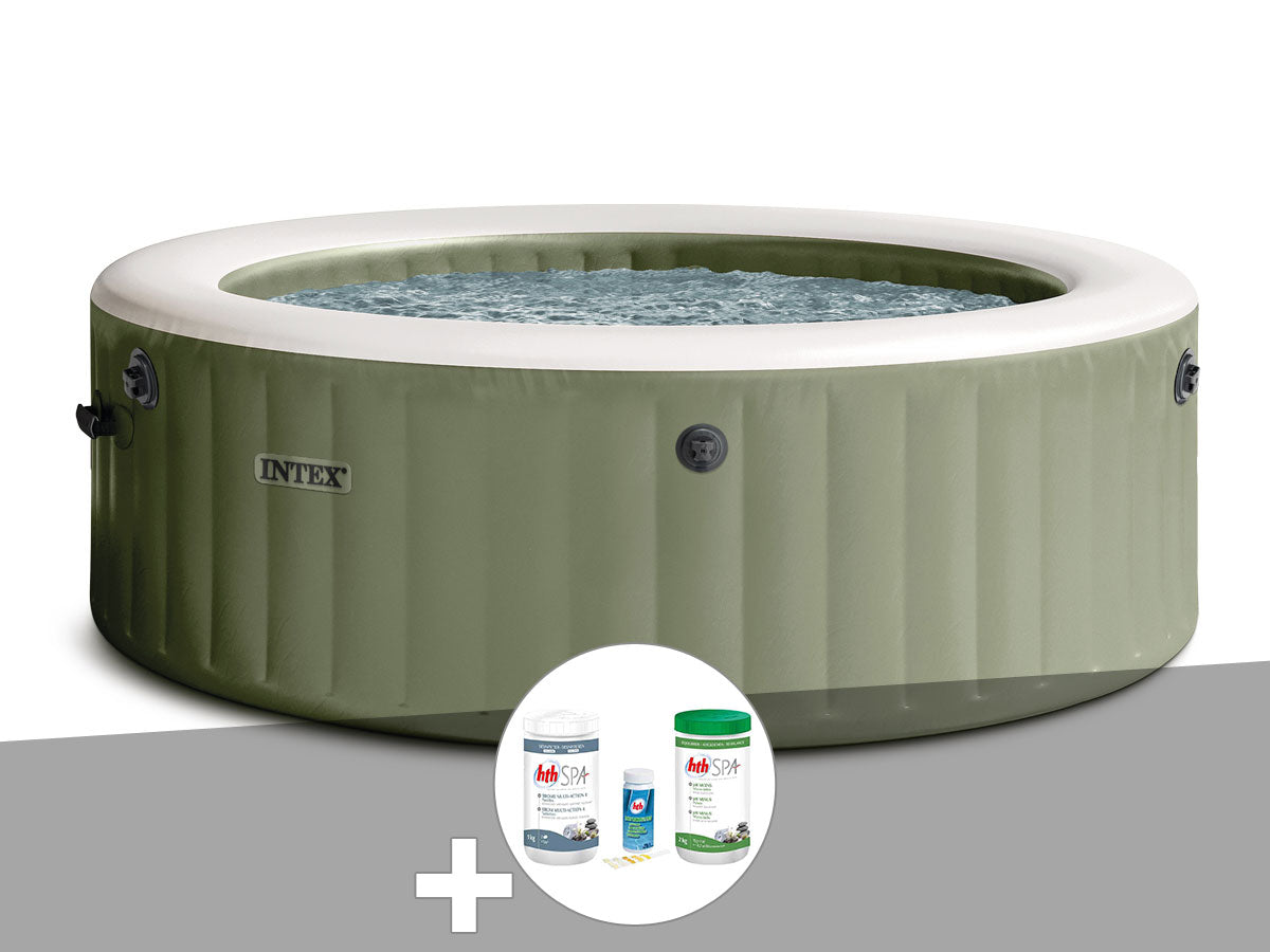 Spa gonflable PureSpa Olive rond Bulles 6 places - Intex
