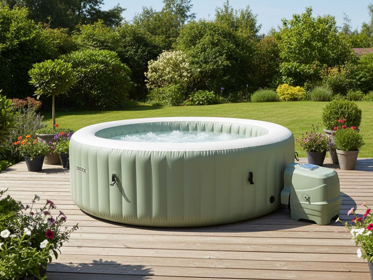 Spa gonflable PureSpa Olive rond Bulles 6 places - Intex