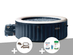 Spa gonflable PureSpa Blue Navy rond Bulles 4 places - Intex