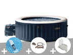 Spa gonflable PureSpa Blue Navy rond Bulles 4 places - Intex