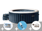 Spa gonflable PureSpa Blue Navy rond Bulles 4 places - Intex