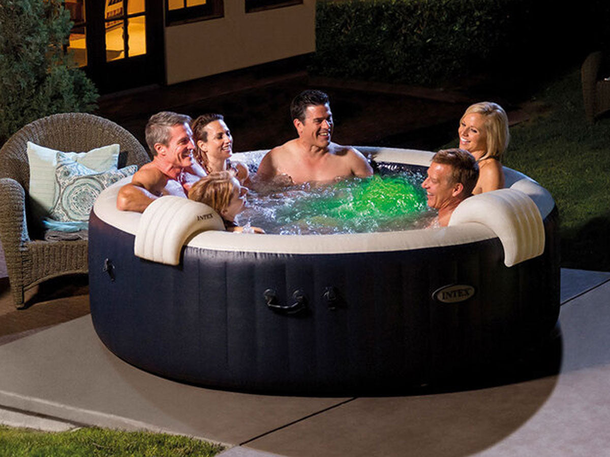 Spa gonflable PureSpa Blue Navy rond Bulles 6 places - Intex