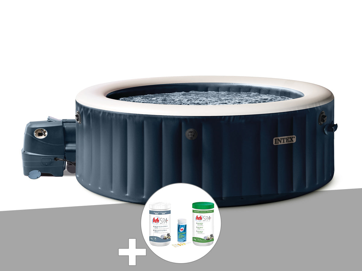 Spa gonflable PureSpa Blue Navy rond Bulles 6 places - Intex