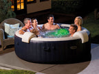 Spa gonflable PureSpa Blue Navy rond Bulles 4 places - Intex