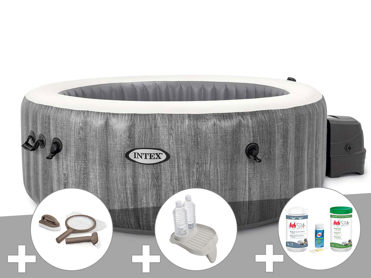 Spa gonflable PureSpa Baltik rond Bulles 4 places - Intex