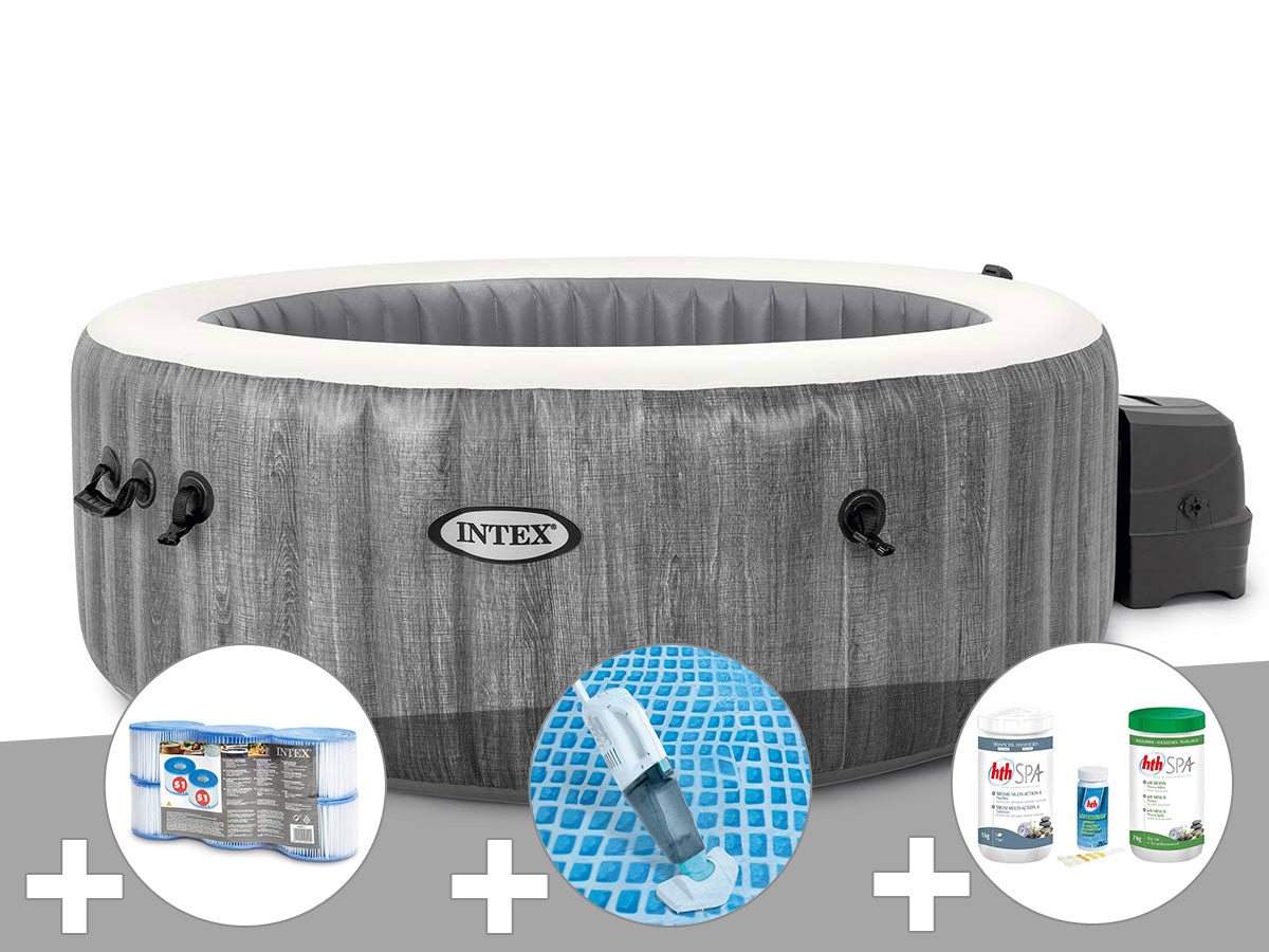 Spa gonflable PureSpa Baltik rond Bulles 4 places - Intex