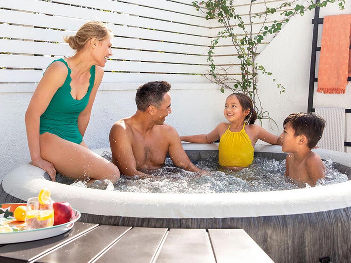 Spa gonflable PureSpa Baltik rond Bulles 4 places - Intex