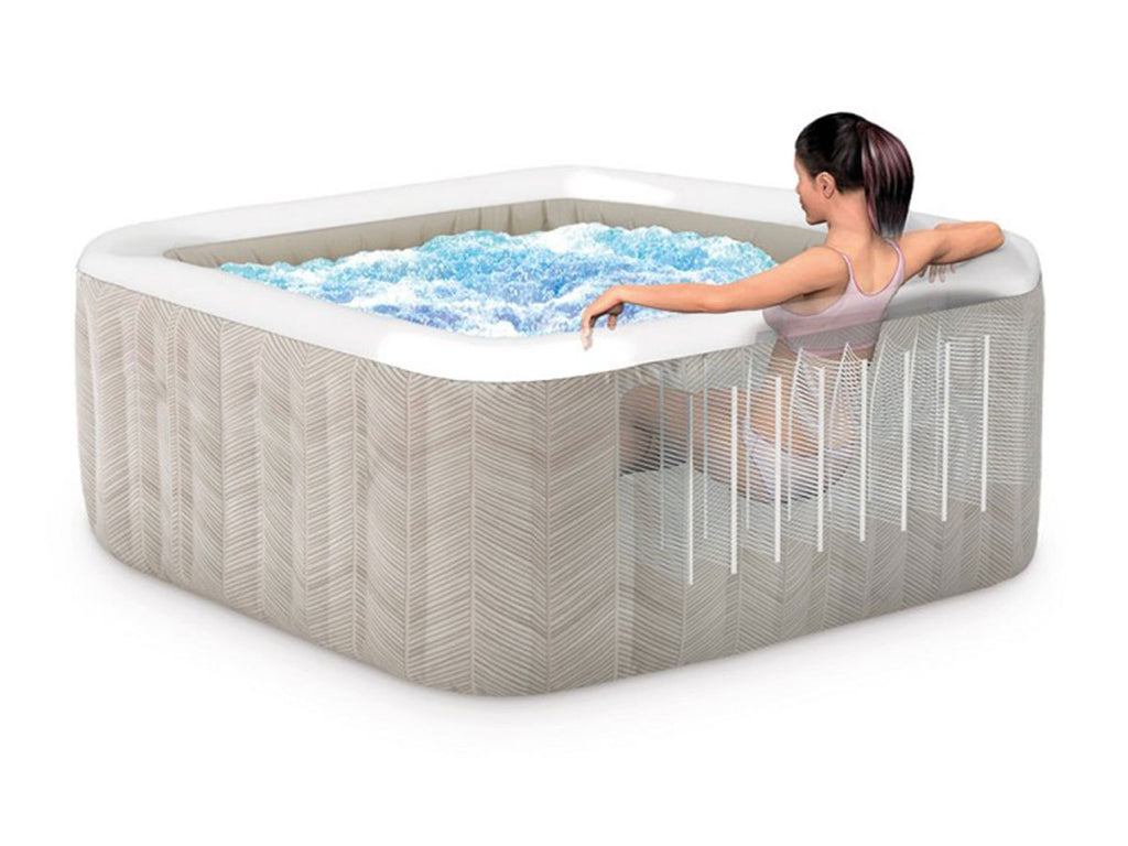 Spa gonflable PureSpa Chevron carré Bulles 4 places - Intex
