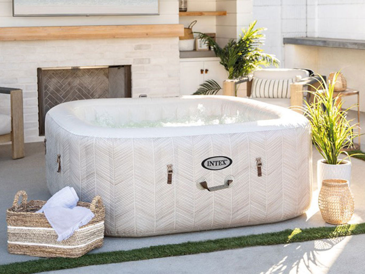 Spa gonflable PureSpa Chevron carré Bulles 6 places - Intex