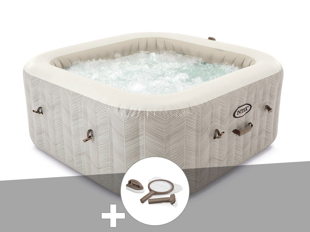Spa gonflable PureSpa Chevron carré Bulles 4 places - Intex