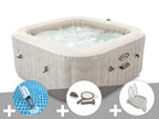 Spa gonflable PureSpa Chevron carré Bulles 4 places - Intex