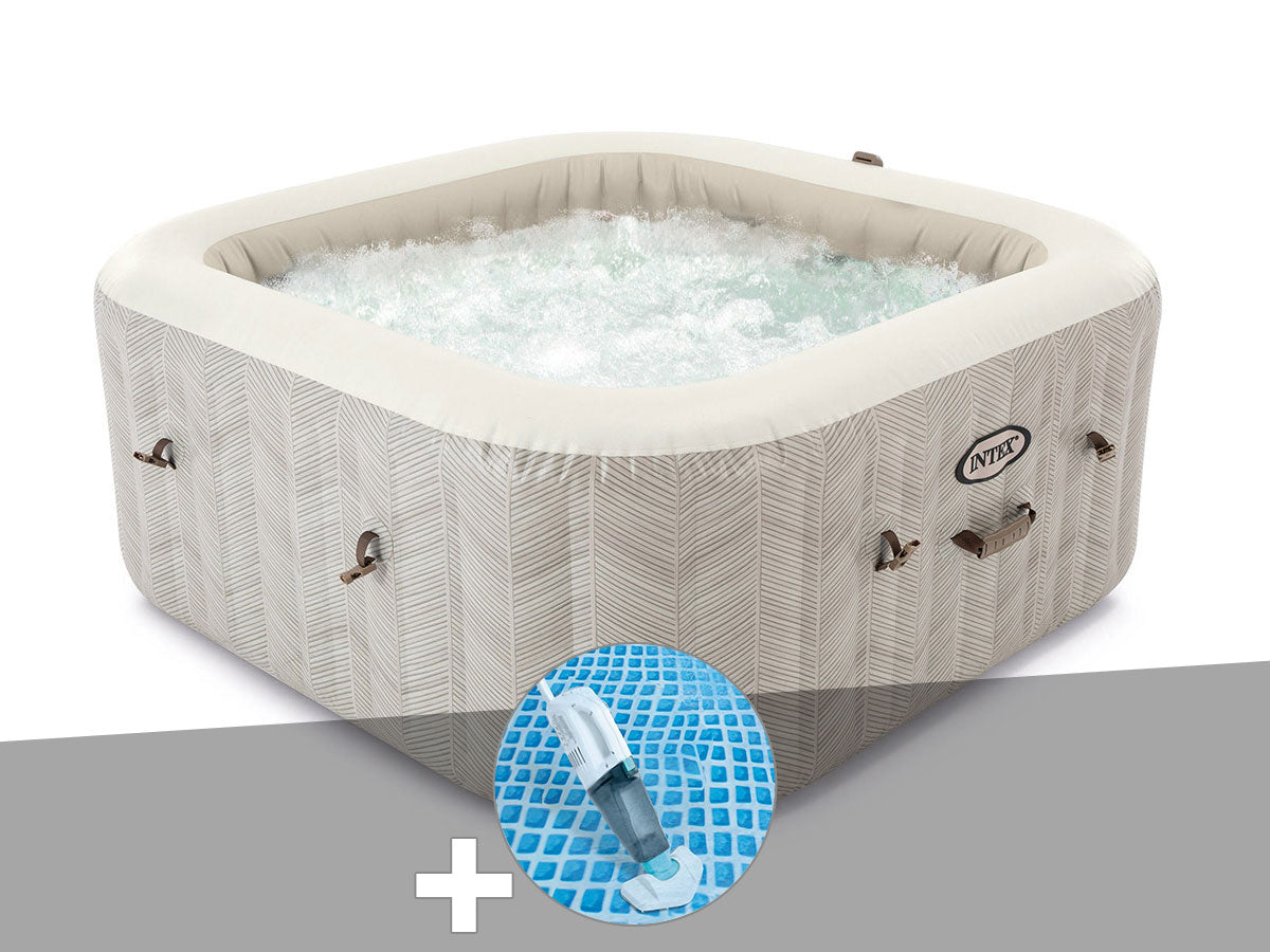 Spa gonflable PureSpa Chevron carré Bulles 4 places - Intex