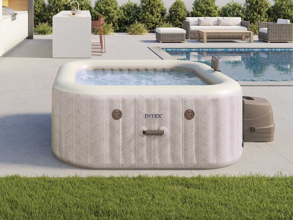 Spa gonflable PureSpa Chevron carré Bulles 4 places - Intex