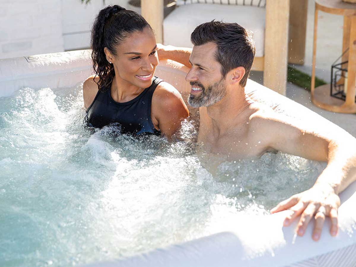 Spa gonflable PureSpa Chevron carré Bulles 4 places - Intex