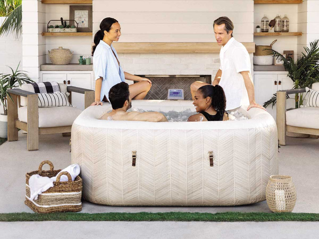 Spa gonflable PureSpa Chevron carré Bulles 4 places - Intex