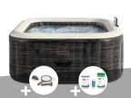 Spa gonflable PureSpa Ardoise carré Bulles 4 places - Intex