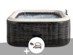 Spa gonflable PureSpa Ardoise carré Bulles 4 places - Intex