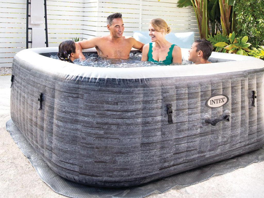 Spa gonflable PureSpa Ardoise carré Bulles 6 places - Intex