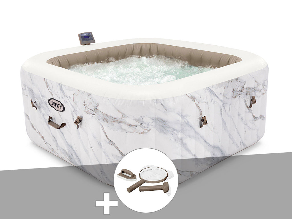 Spa gonflable PureSpa Calacatta carré Bulles 4 places - Intex