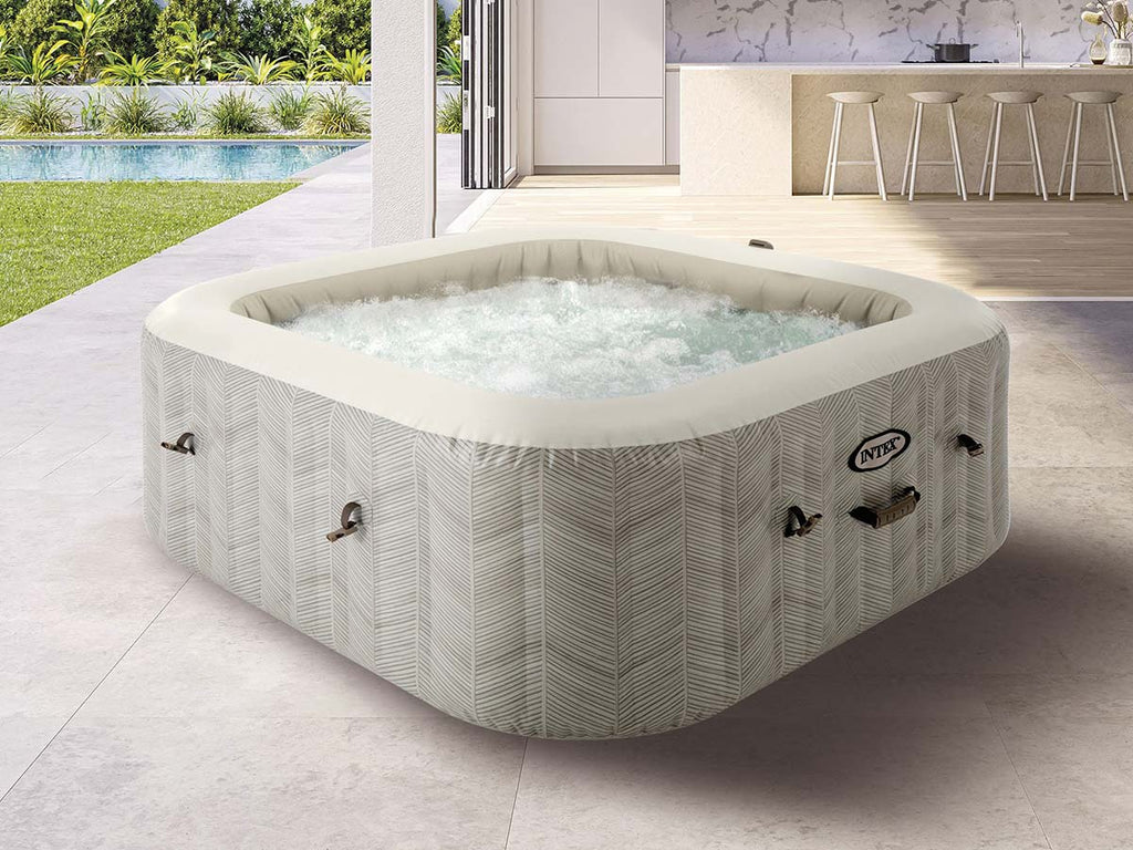Spa gonflable PureSpa Chevron carré Bulles 6 places - Intex