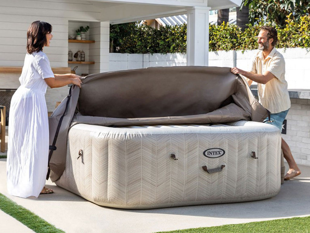 Spa gonflable PureSpa Chevron carré Bulles 6 places - Intex