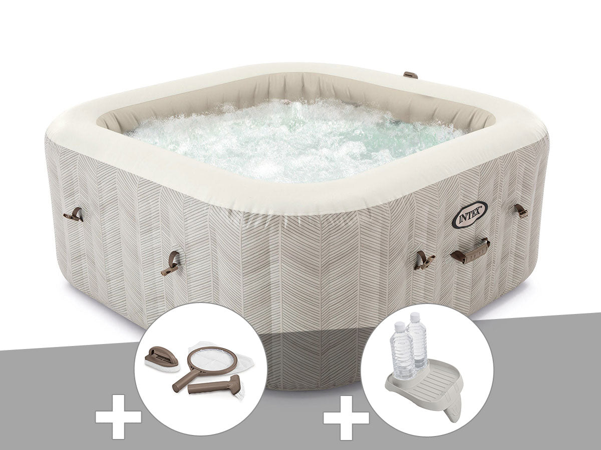 Spa gonflable PureSpa Chevron carré Bulles 6 places - Intex