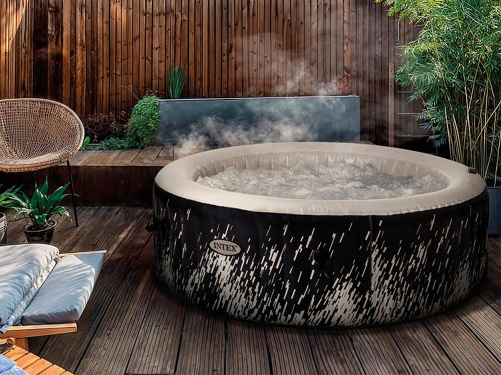 Spa gonflable PureSpa Galaxie rond Bulles avec LED 4 places - Intex