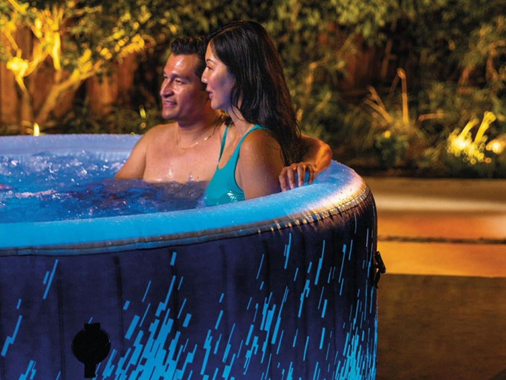 Spa gonflable PureSpa Galaxie rond Bulles avec LED 4 places - Intex