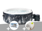 Spa gonflable PureSpa Galaxie rond Bulles avec LED 4 places - Intex
