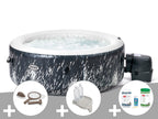 Spa gonflable PureSpa Galaxie rond Bulles avec LED 4 places - Intex
