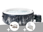 Spa gonflable PureSpa Galaxie rond Bulles avec LED 4 places - Intex